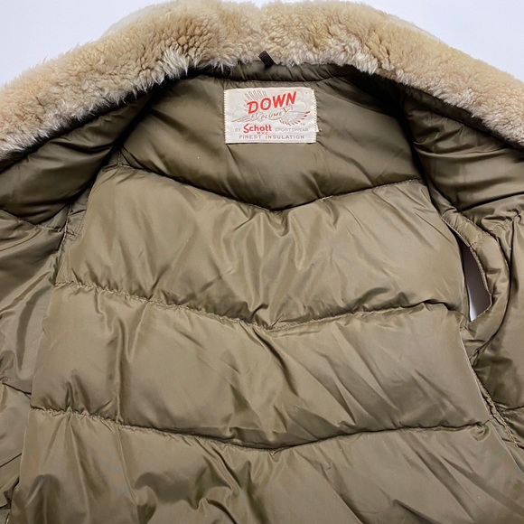 Vintage Schott Leather Sherpa Vest Size Aprox M - Picture 13 of 14